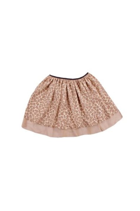 Детска пола с тюл, бежов цвят