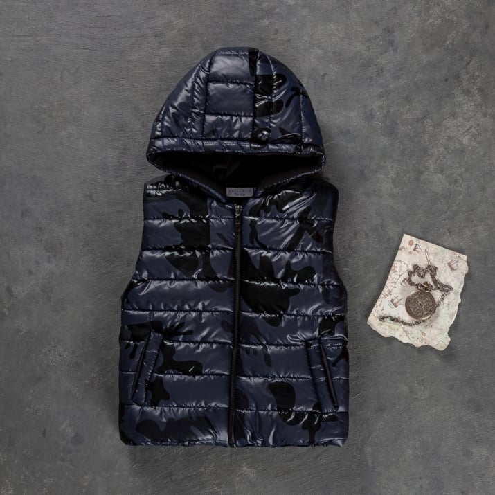 Детска грейка за момче,тъмно син цвят