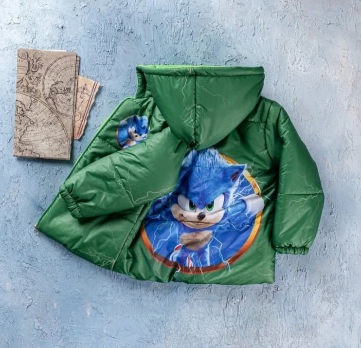 Детско яке момче Sonic,зелен цвят