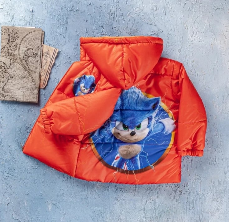 Детско яке момче Sonic,оранжев цвят