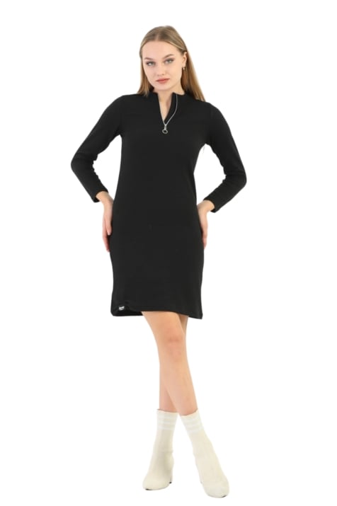 Детска рокля дълъг ръкав, черен цвят