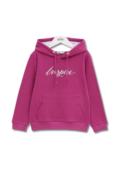 Детски суитшърт момиче Hoodie, лилав цвят