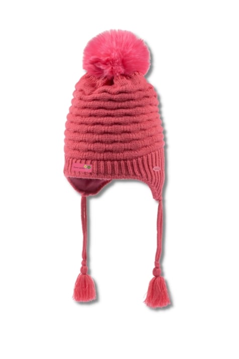 Детска шапка момиче, розов цвят