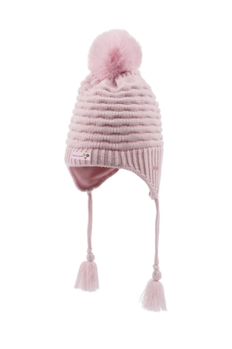 Детска шапка момиче, розов цвят