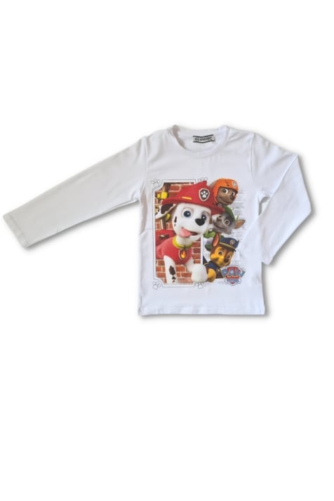 Детска блуза момче дълъг ръкав Paw Patrol,бял цвят