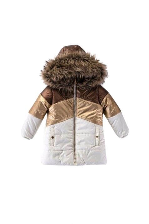 Детско яке момиче, бял цвят