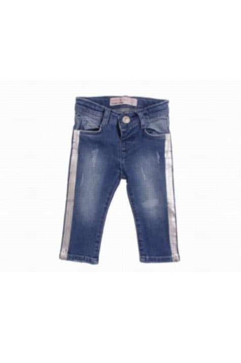 Бебешки дънки момиче, син цвят