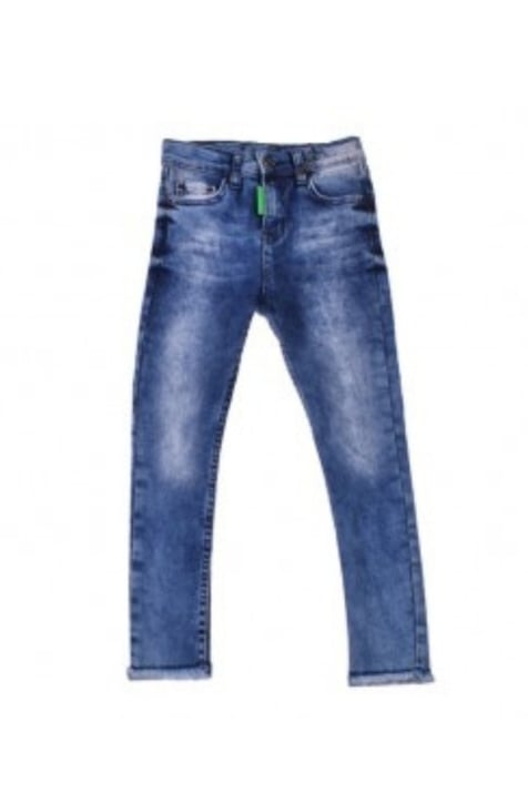 Детски дънки момиче , син цвят