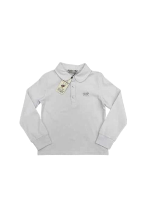 Детска блуза момиче дълъг ръкав, бял цвят