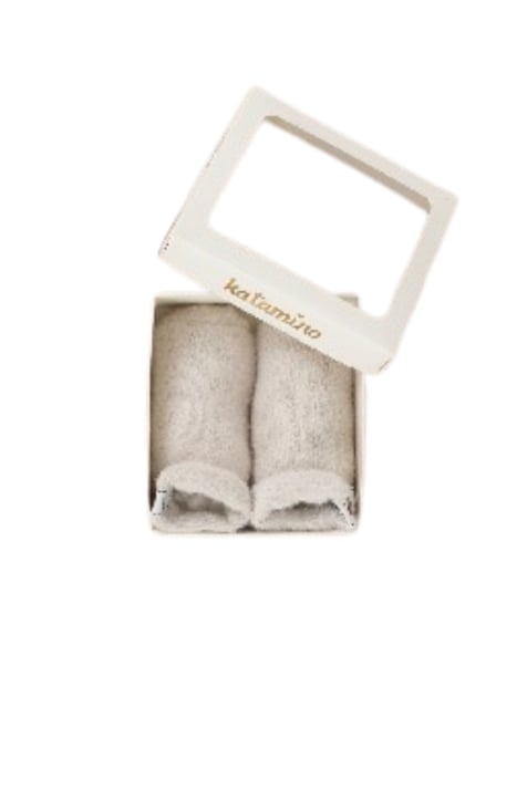 Бебешки чорапи момиче, цвят екрю