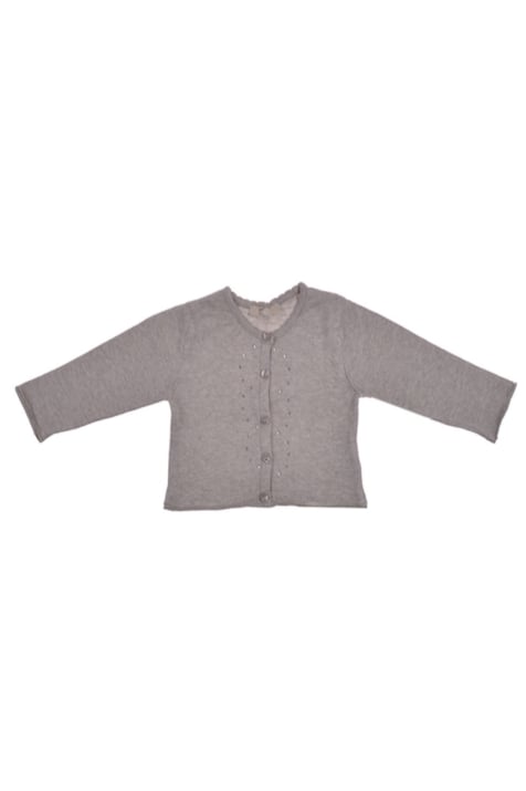 Детска жилетка момиче, сив цвят