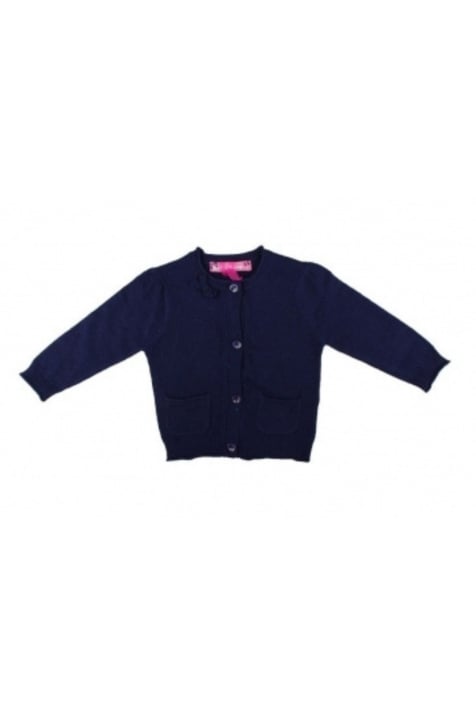 Детска жилетка момиче, тъмно син цвят