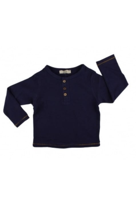 Бебешка блуза момче с дълъг ръкав,тъмно син цвят