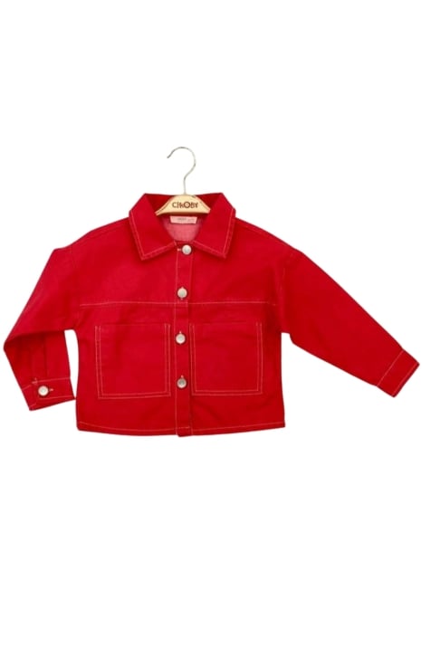 Детско яке момиче, червен цвят