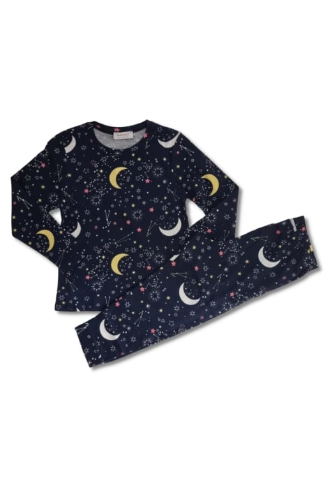 Детска пижама с дълъг ръкав,тъмно син цвят