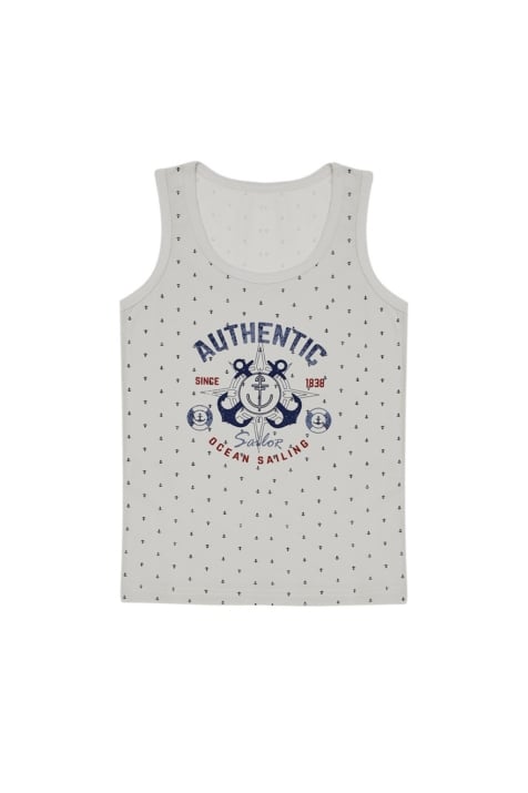 Детски потник за момче, сив цвят