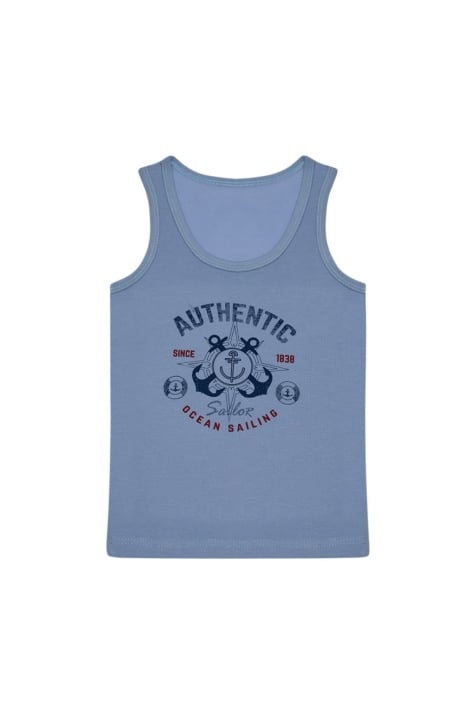 Детски потник за момче, светло син цвят