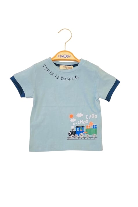 Детска тениска за момче , син цвят