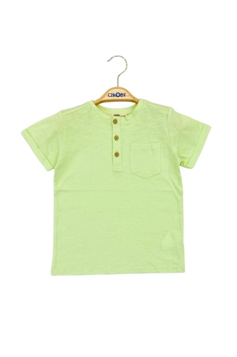 Детска тениска за момче, зелен цвят