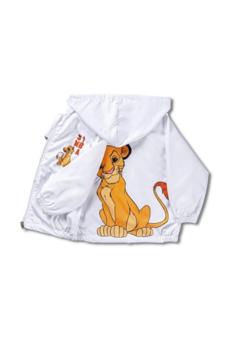 Детско яке момче Цар Лъв, бял цвят