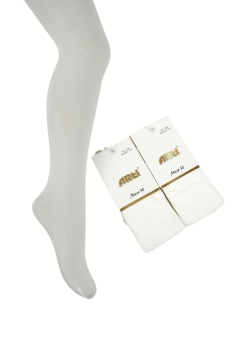 Детски чорапогащник за момиче 50 DEN , бял цвят