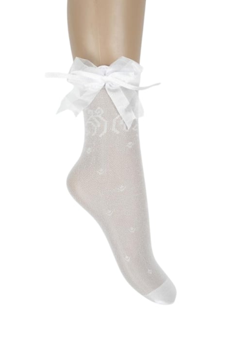Детски чорапи момиче, бял цвят