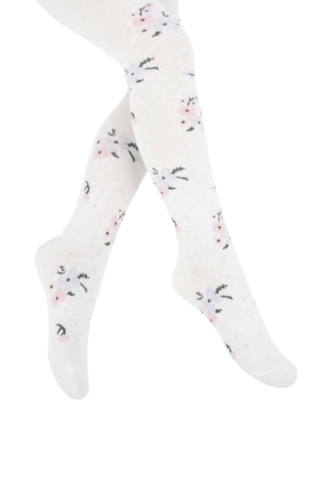 Детски чорапогащник момиче, бял цвят