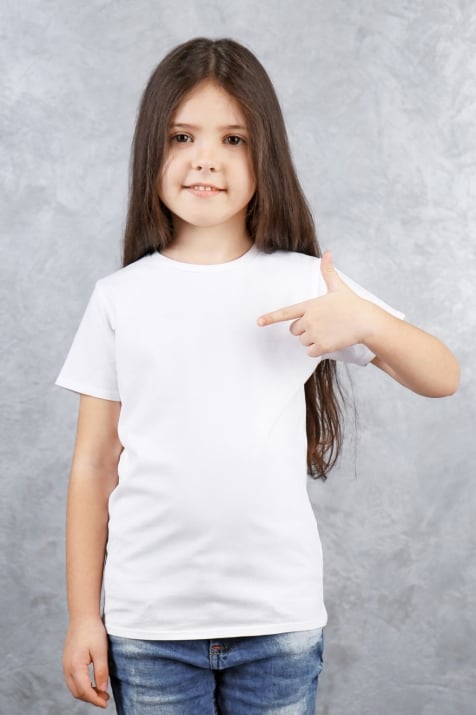 Детска тениска момиче, бял цвят