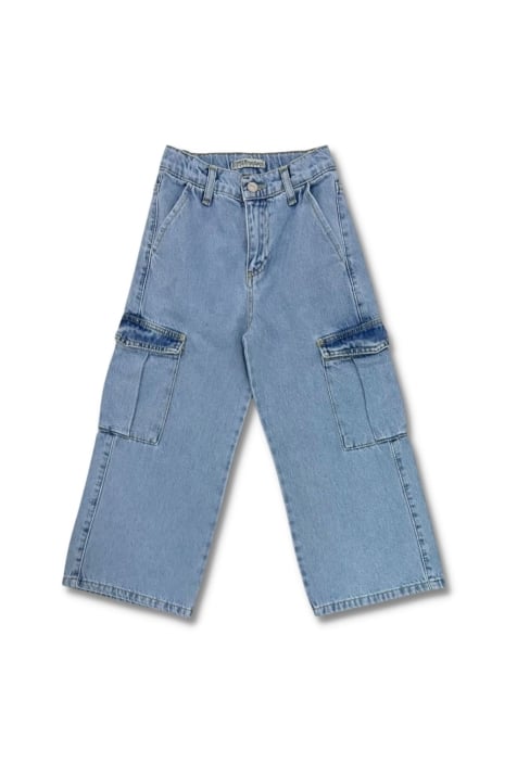 Детски дънки момиче , син цвят