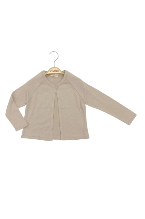 Детска жилетка момиче, бежов цвят