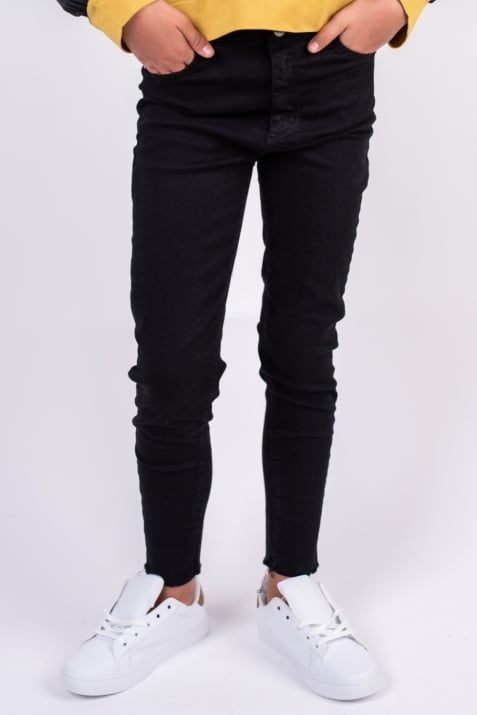 Детски панталон за момиче, черен цвят