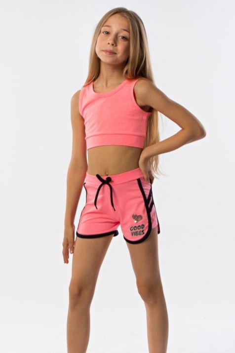 Детски къси панталонки момиче, розов цвят