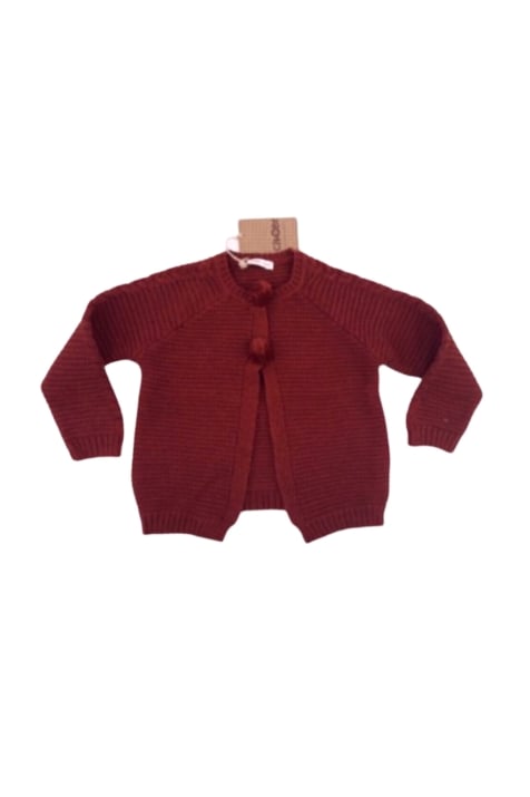 Детска жилетка момиче, червен цвят