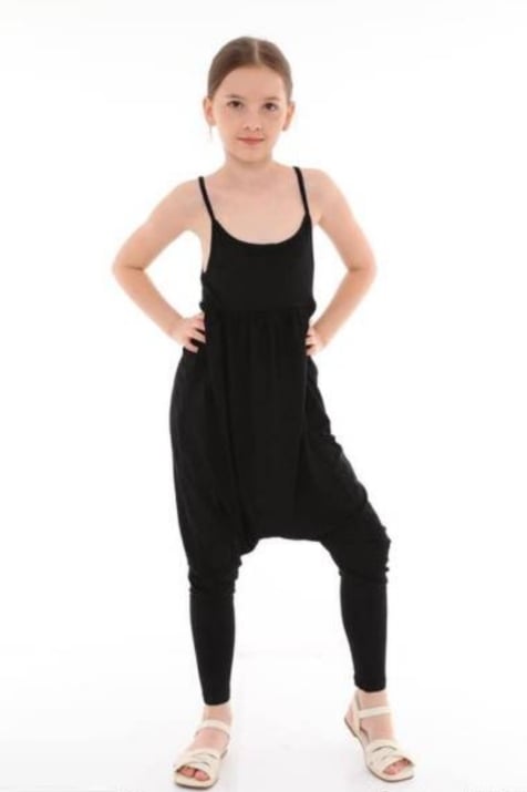 Детски гащеризон момиче,черен цвят