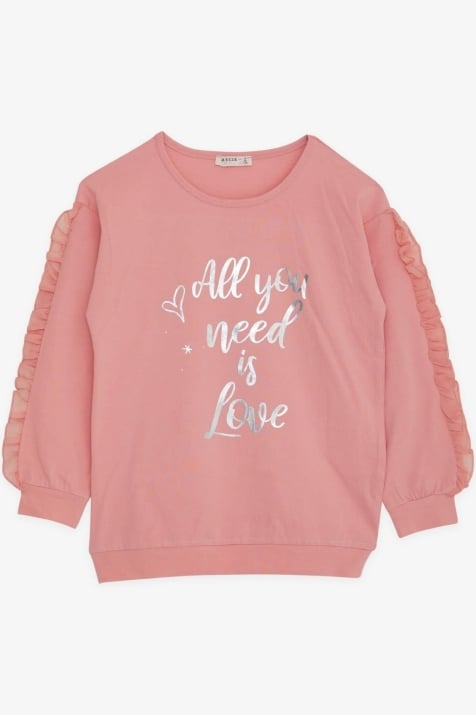 Детска блуза момиче дълъг ръкав, розов цвят