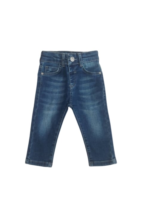 Бебешки етски дънки момче, син цвят