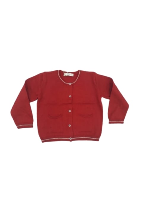 Детска жилетка момиче, червен цвят