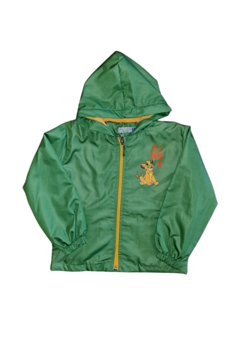 Детско яке момче Цар Лъв, зелен цвят