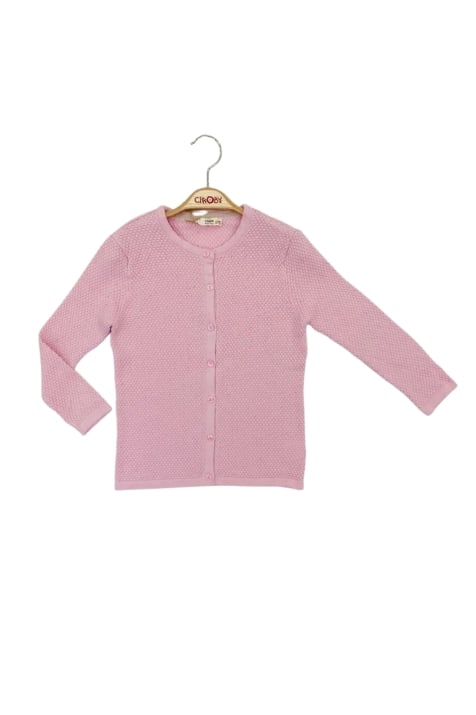 Детска жилетка момиче, розов цвят