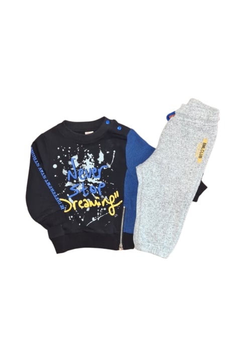 Детси комплект момче дълъг ръкав, черен цвят