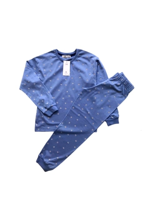 Детска пижама момиче дълъг ръкав , син цвят