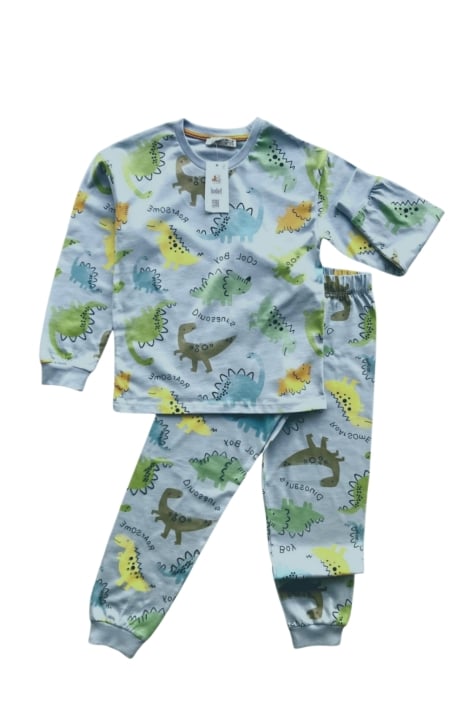Детска пижама за момче с дълъг ръкав,син цвят
