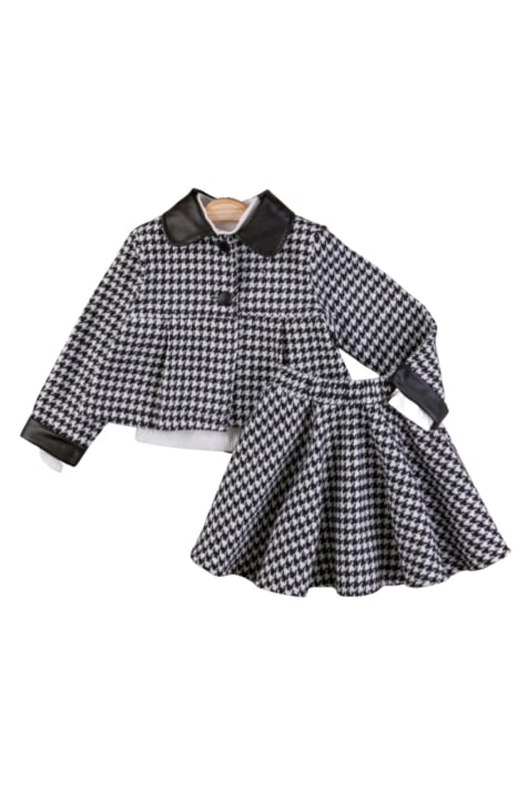 Детски комплект момиче дълъг ръкав 3 части, цвят микс