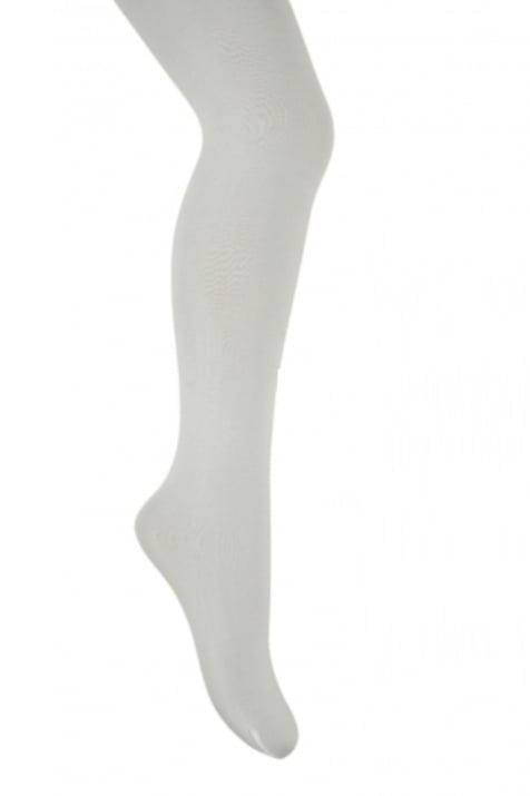 Детски чорапогащник за момиче 40 DEN, бял цвят
