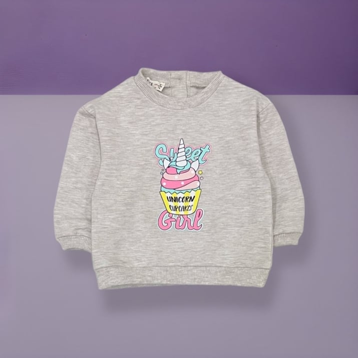 Детска блуза момиче дълъг ръкав, бежов цвят