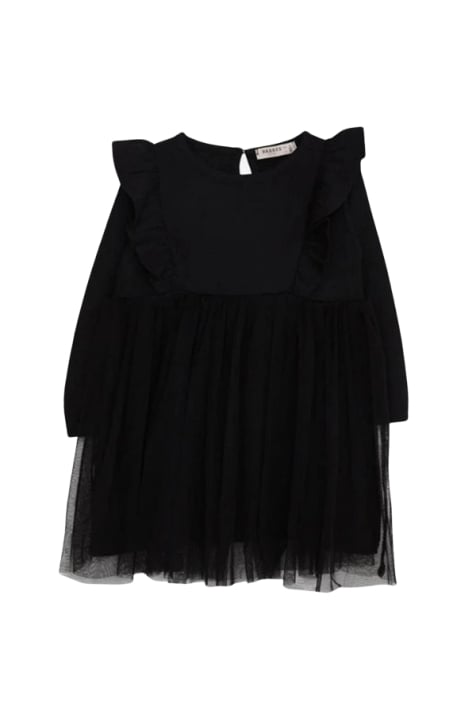 Детска рокля дълъг ръкав, черен цвят