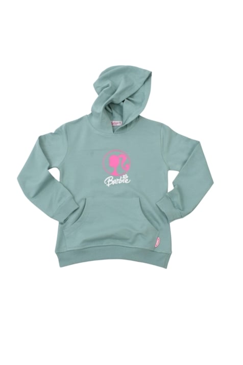 Детски суитшърт момиче Barbie, зелен цвят