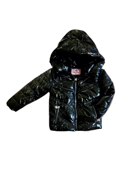 Детско яке момиче, черен цвят