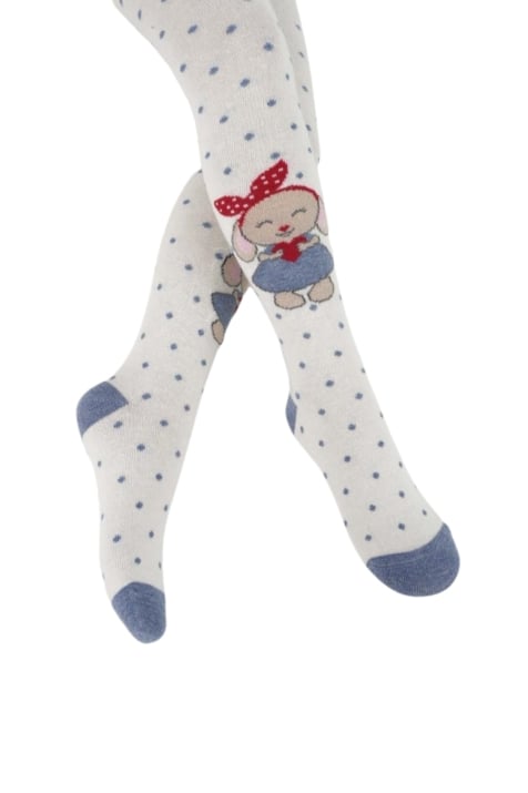 Детски чорапогащник момиче, бял цвят