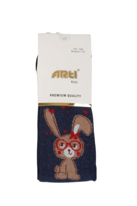 Детски чорапогащник момиче, тъмно син цвят